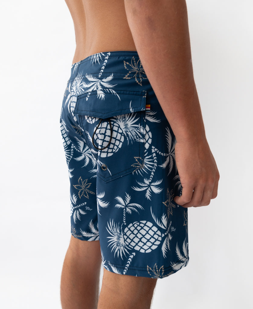 Golden Breed Pine Palm Boardshort | Vintage Navy - Boardshorts