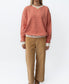 Ralph Stripe Ringer Crew | Wash Red/Beige
