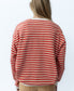 Ralph Stripe Ringer Crew | Wash Red/Beige