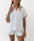 Retro Eka Shirt | White/Azure