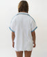Retro Eka Shirt | White/Azure