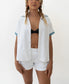 Retro Eka Shirt | White/Azure