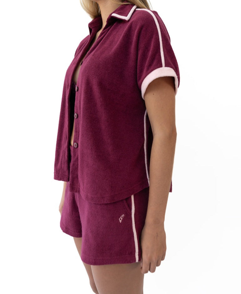Golden Breed Retro Eka Shirt | Plum - Shirts