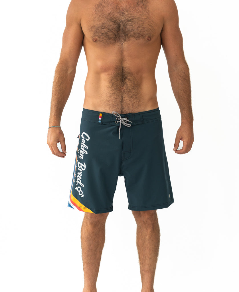 Golden Breed Retro Surf Boardshort | Vintage Navy - Boardshorts