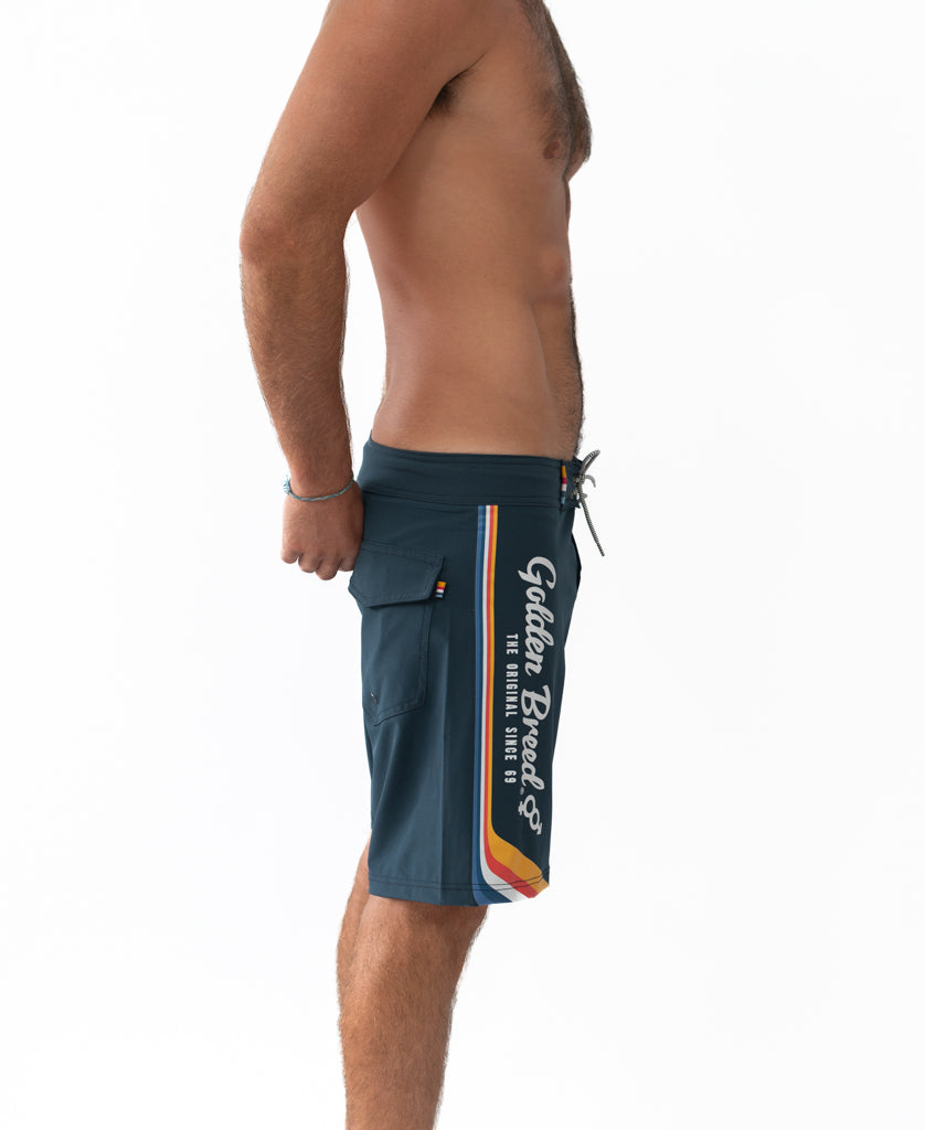 Golden Breed Retro Surf Boardshort | Vintage Navy - Boardshorts
