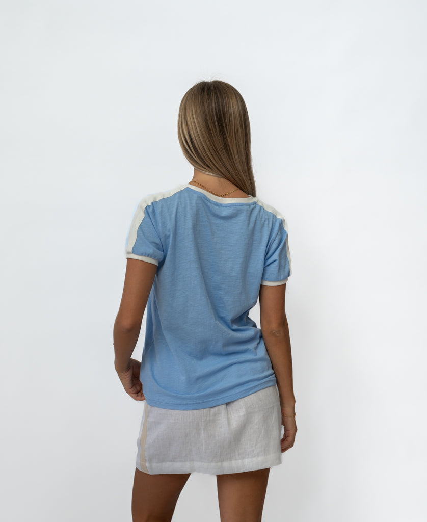 Retro Ringer Tee | Finch / Off White