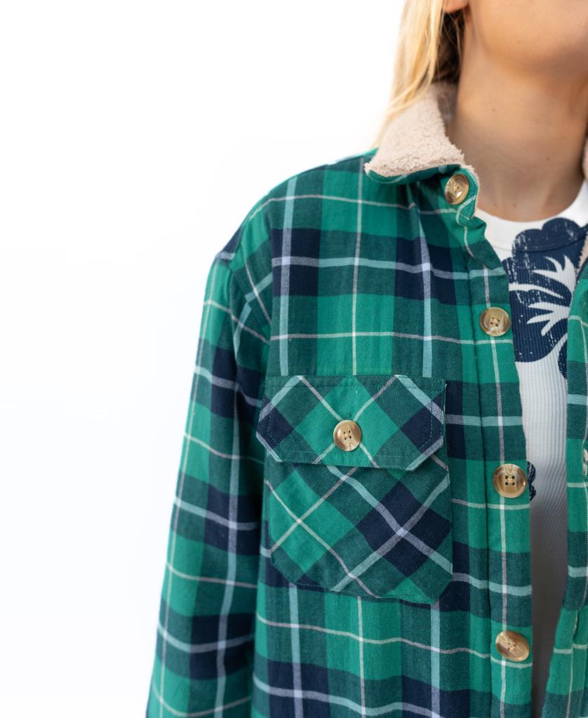 Shima Shacket | Green Check