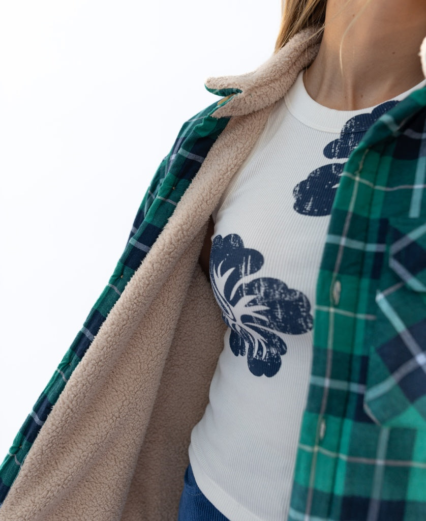 Shima Shacket | Green Check