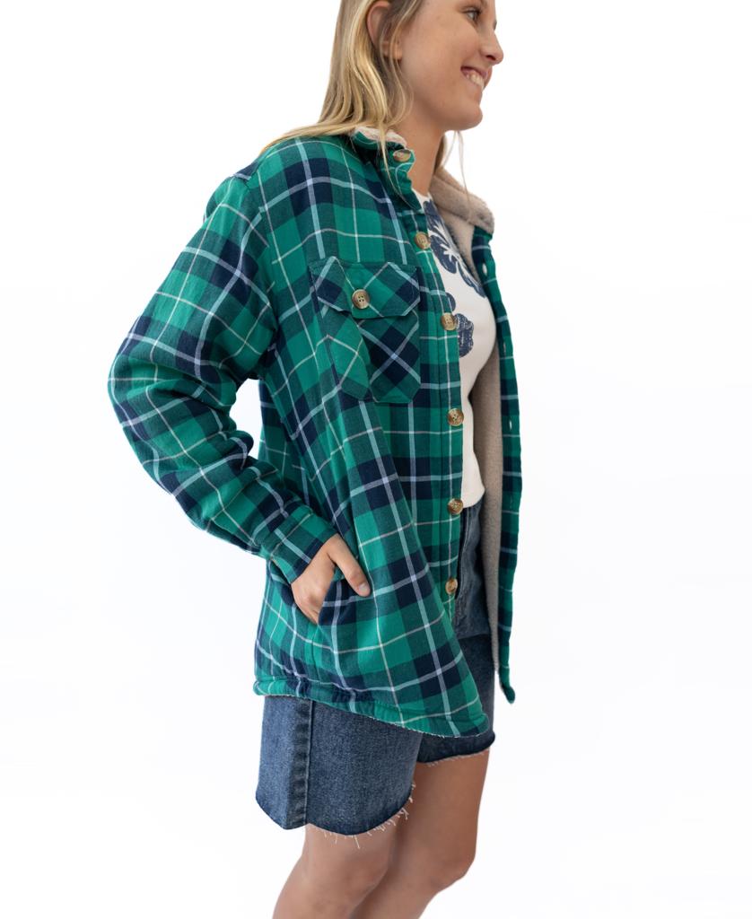 Shima Shacket | Green Check