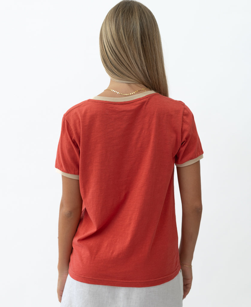 Golden Breed Stay Golden Ringer | Wash Red - T-Shirts