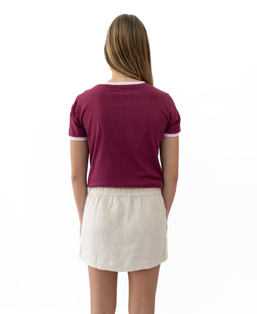 Golden Breed Stay Golden Ringer | Plum - T-Shirts