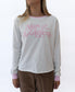 Stay Golden LS | Off White/Pink