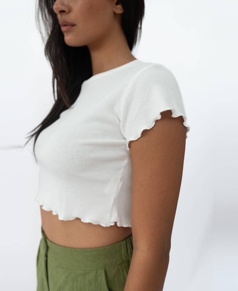 Frill Tee | White