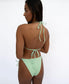 Kellie Tie Side Bottom | Green / White Stripe