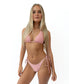 Kellie Tie Side Bottom | Pink Houndstooth