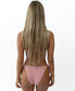 Kellie Tie Side Bottom | Pink Houndstooth