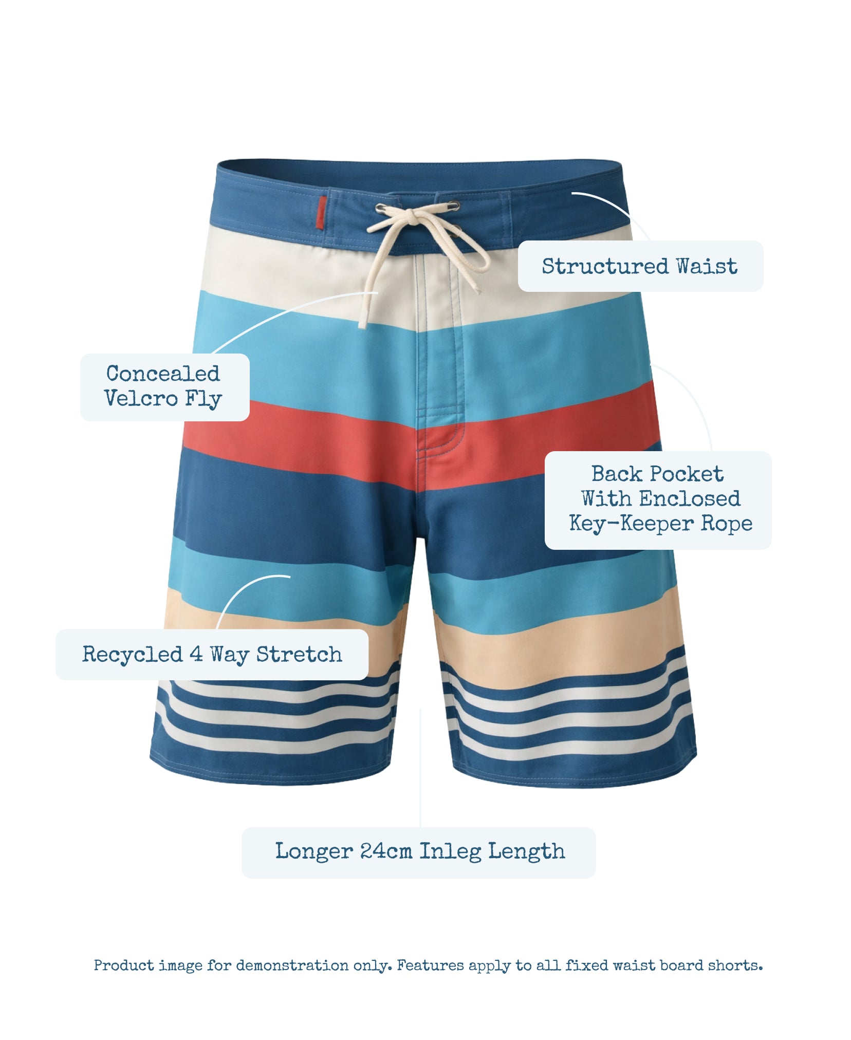 Golden Breed Retro Surf Boardshort | Vintage Navy - Boardshorts