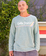 Golden Breed Retro Rag Top | Surf Green Marle - Sweatshirts