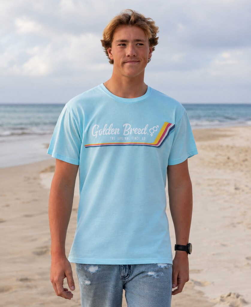 Golden Breed Retro Classic Tee | Turquoise - T-Shirts