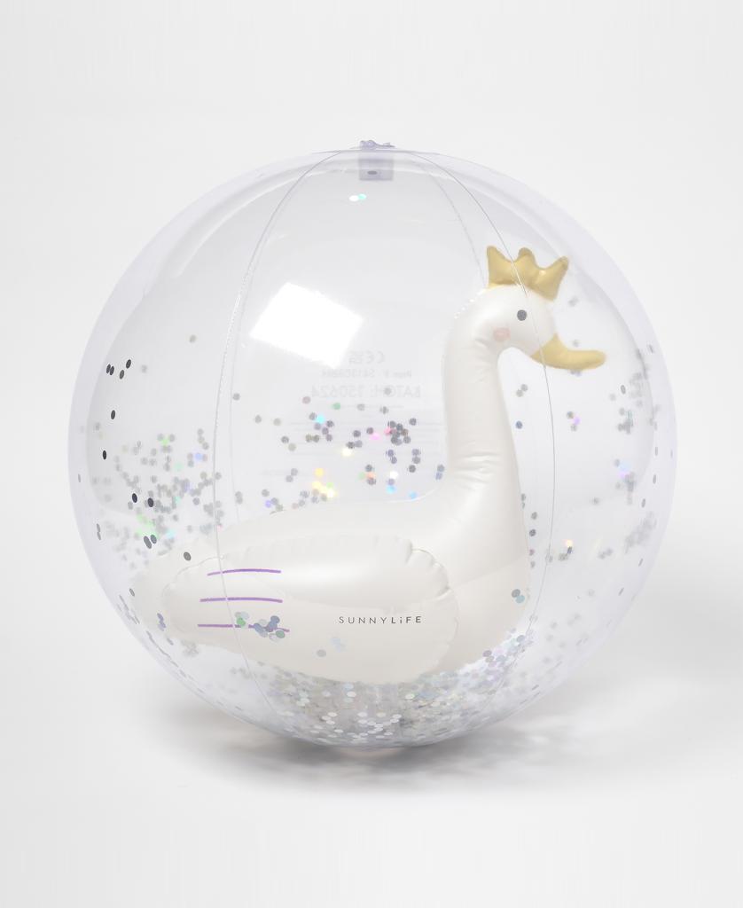 3D Inflatable Beach Ball Princess Swan | Multi