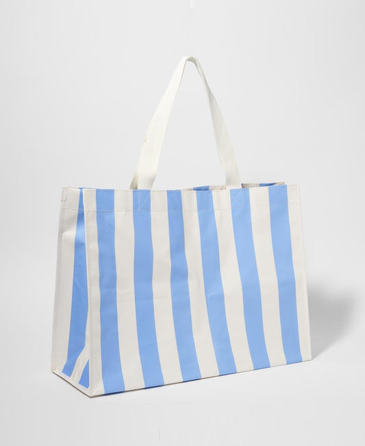 Carryall Beach Bag Le Weekend | Mid Blue Cream