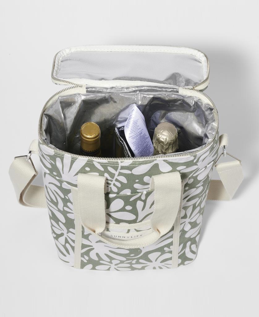 Canvas Drinks Cooler Bag The Vacay | Olive