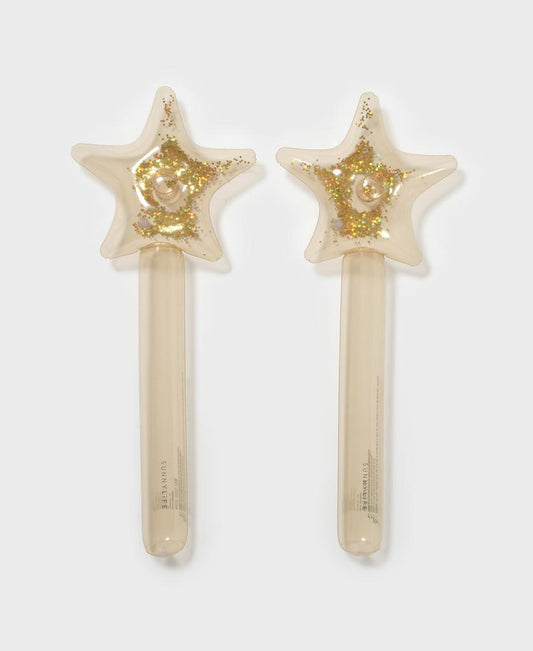 Kids Inflatable Star Wand Princess Swan | Gold Set of 2