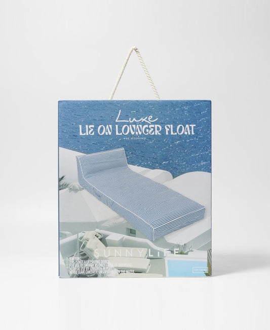 Luxe Lie-On Lounger Float Le Weekend | Navy-Golden Breed
