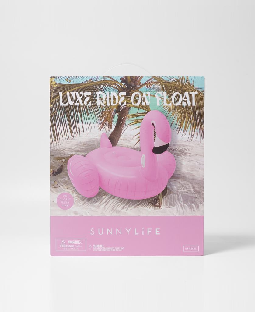 Luxe Ride-On Float Rosie the Flamingo | Bubblegum Pink