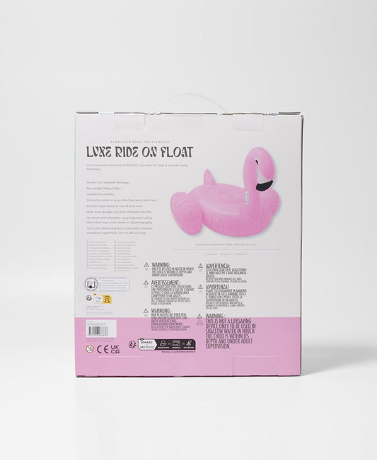 Luxe Ride-On Float Rosie the Flamingo | Bubblegum Pink