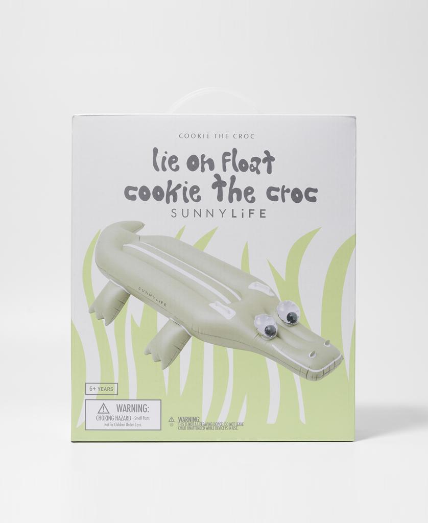 Kids Lie-On Float Cookie the Croc | Khaki