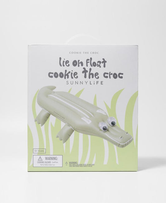 Kids Lie-On Float Cookie the Croc | Khaki