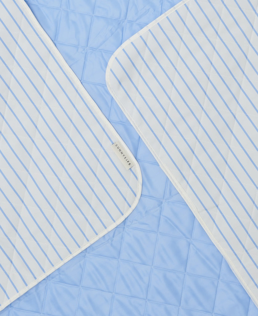 Beach and Picnic Blanket Le Weekend | Mid Blue-Cream