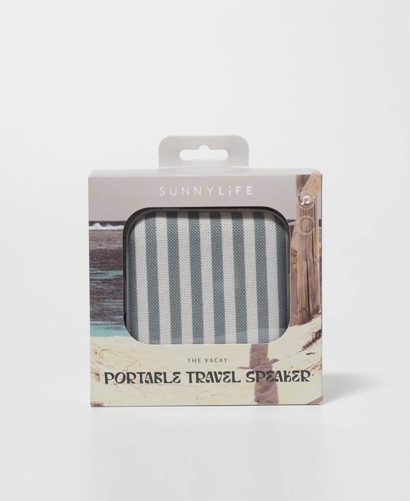 Portable Travel Speaker The Vacay | Olive Stripe-Golden Breed