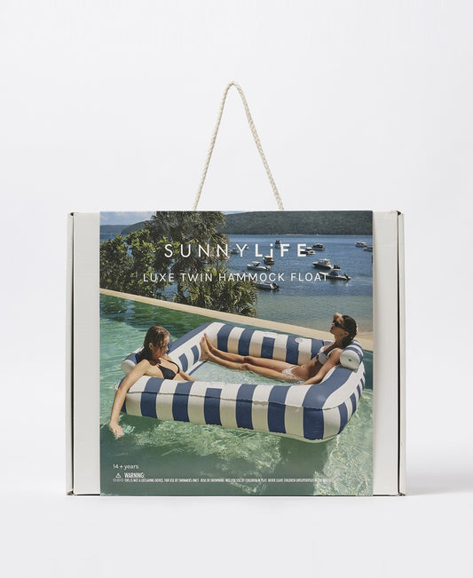 Deluxe Twin Hammock | Le Weekend Navy Stripe