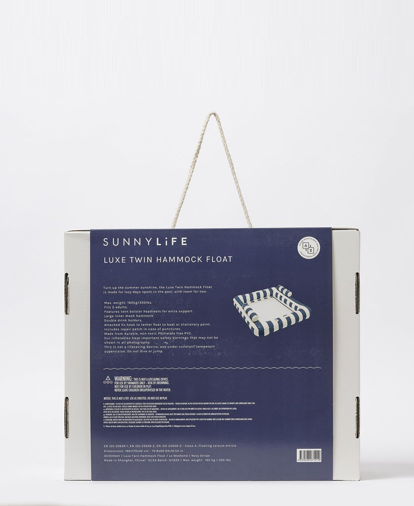 Deluxe Twin Hammock | Le Weekend Navy Stripe