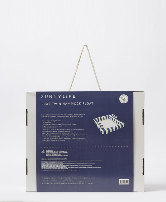 Deluxe Twin Hammock | Le Weekend Navy Stripe