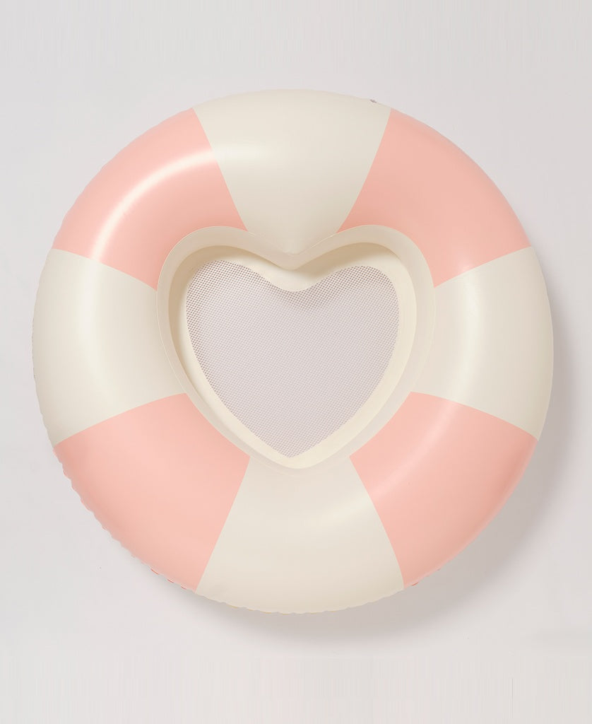 Luxe Tube Pool Ring Stole My Heart | Pink Stripe