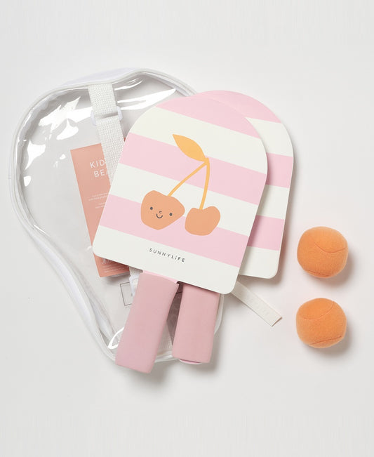 Kids Velcro Beach Bats | Cotton Candy Cherry