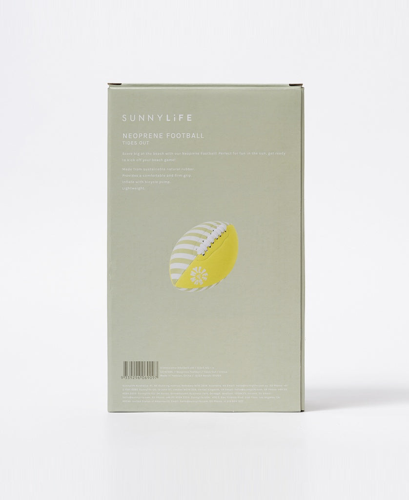 Sunny Life Neoprene Football Tides Out | Citrus - Beach & Sand Toys