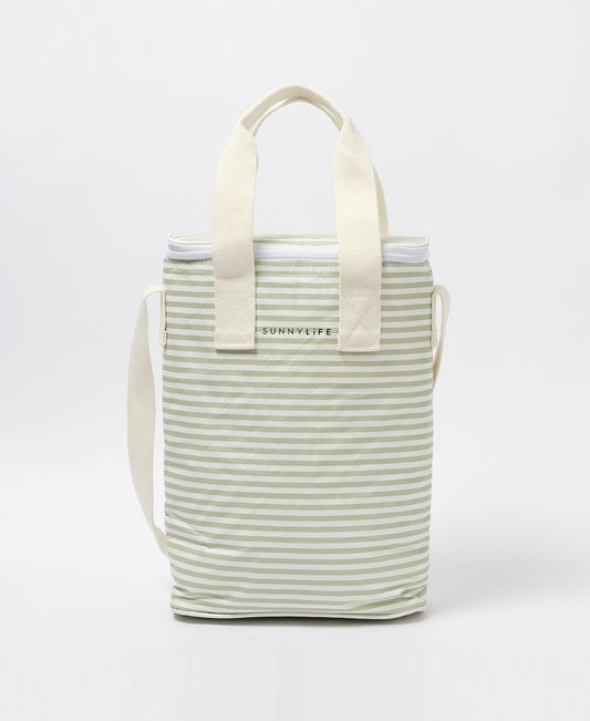 Light Cooler Drinks Bag | Sea Sage Stripe
