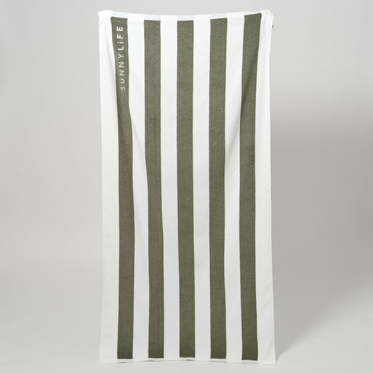 Beach Towel The Vacay | Olive Stripe