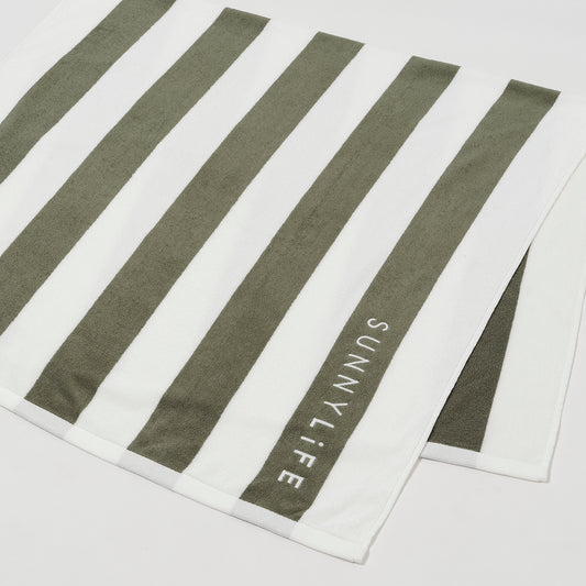Beach Towel The Vacay | Olive Stripe