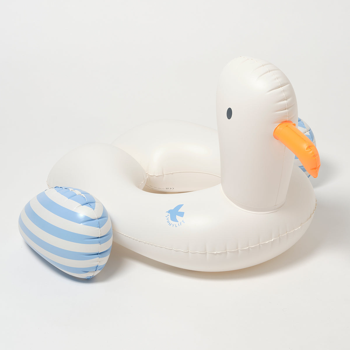 Kids Tube Pool Ring Sammy the Seagull | Blue Stripe