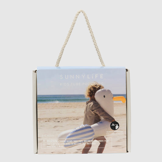 Kids Tube Pool Ring Sammy the Seagull | Blue Stripe