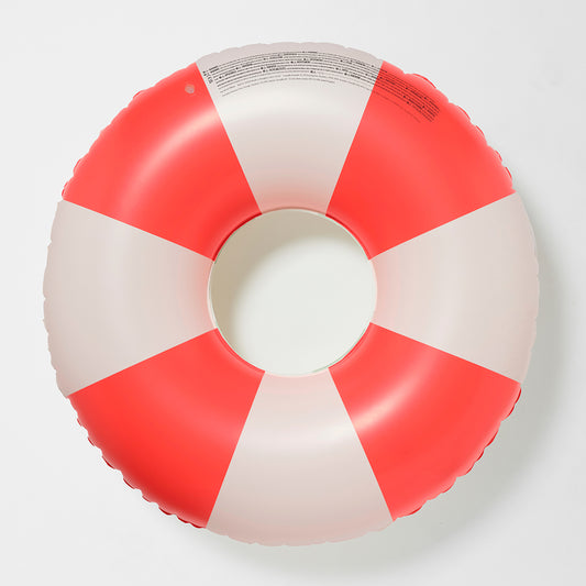 Tube Pool Ring | Tomato Red Stripe