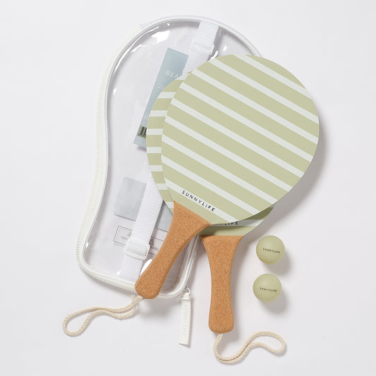 Vintage Beach Paddles | La Palma Sage Stripe