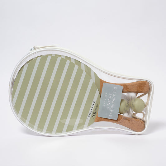 Vintage Beach Paddles | La Palma Sage Stripe
