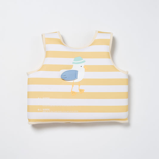 Kids Swim Vest 3-6 Sammy the Seagull | Mustard Stripe