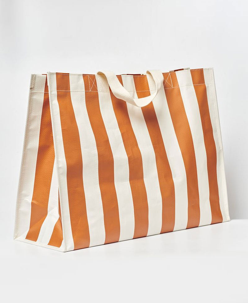 Sunny Life Carryall Beach Bag Tierra Clay Bold Stripe - Beach Bags
